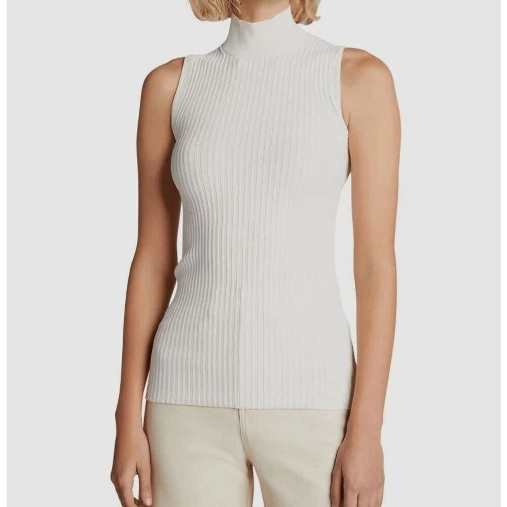 Proenza Schlouler White Label Ivory Sleeveless Turtleneck Sweater Women's Small